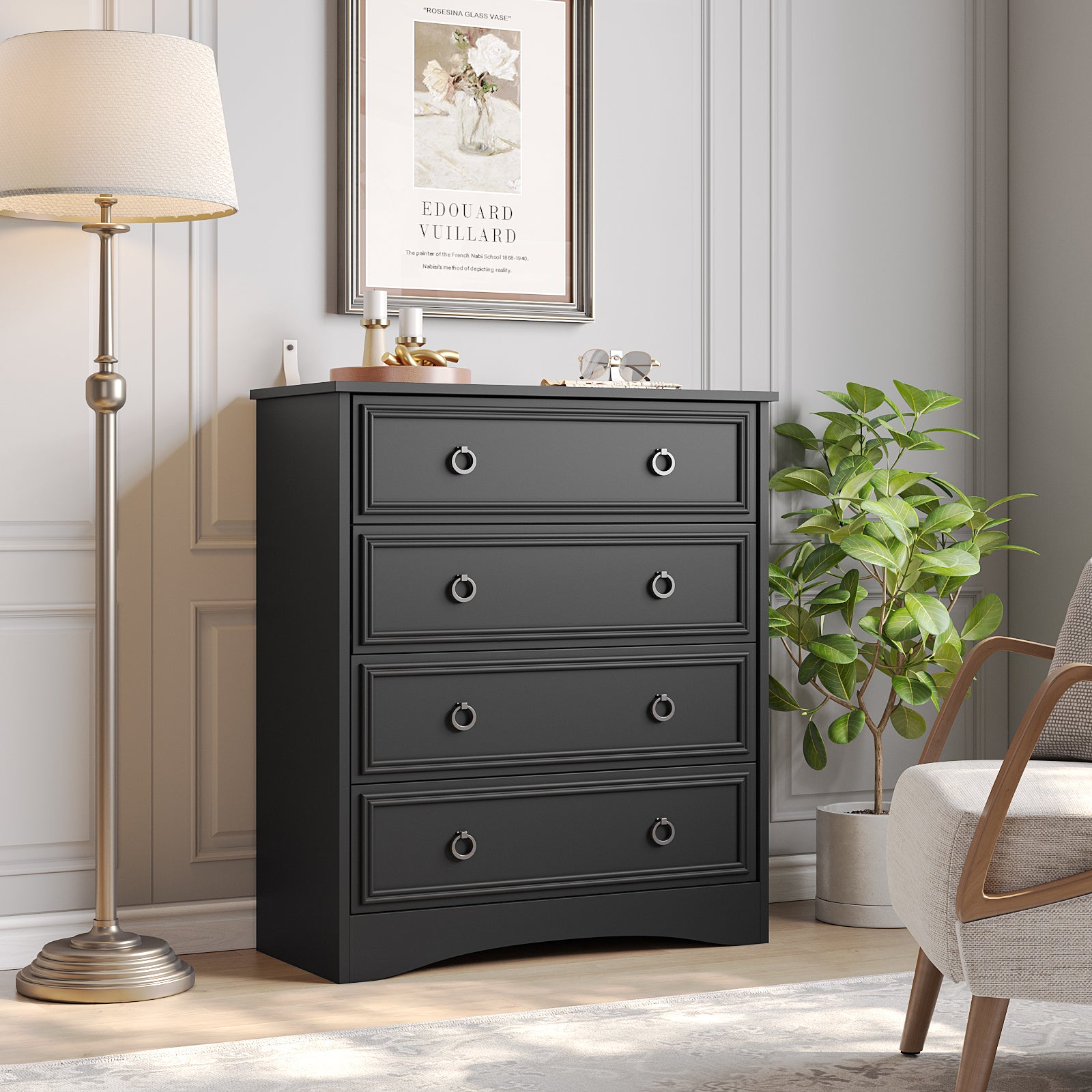 3 Piece Bedroom Dresser Set, 4 Drawer Dresser, 2 Drawers Nightstand se – LGHM 3 Piece Bedroom Dresser Set, 4 Drawer Dresser, 2 Drawers Nightstand se – LGHM