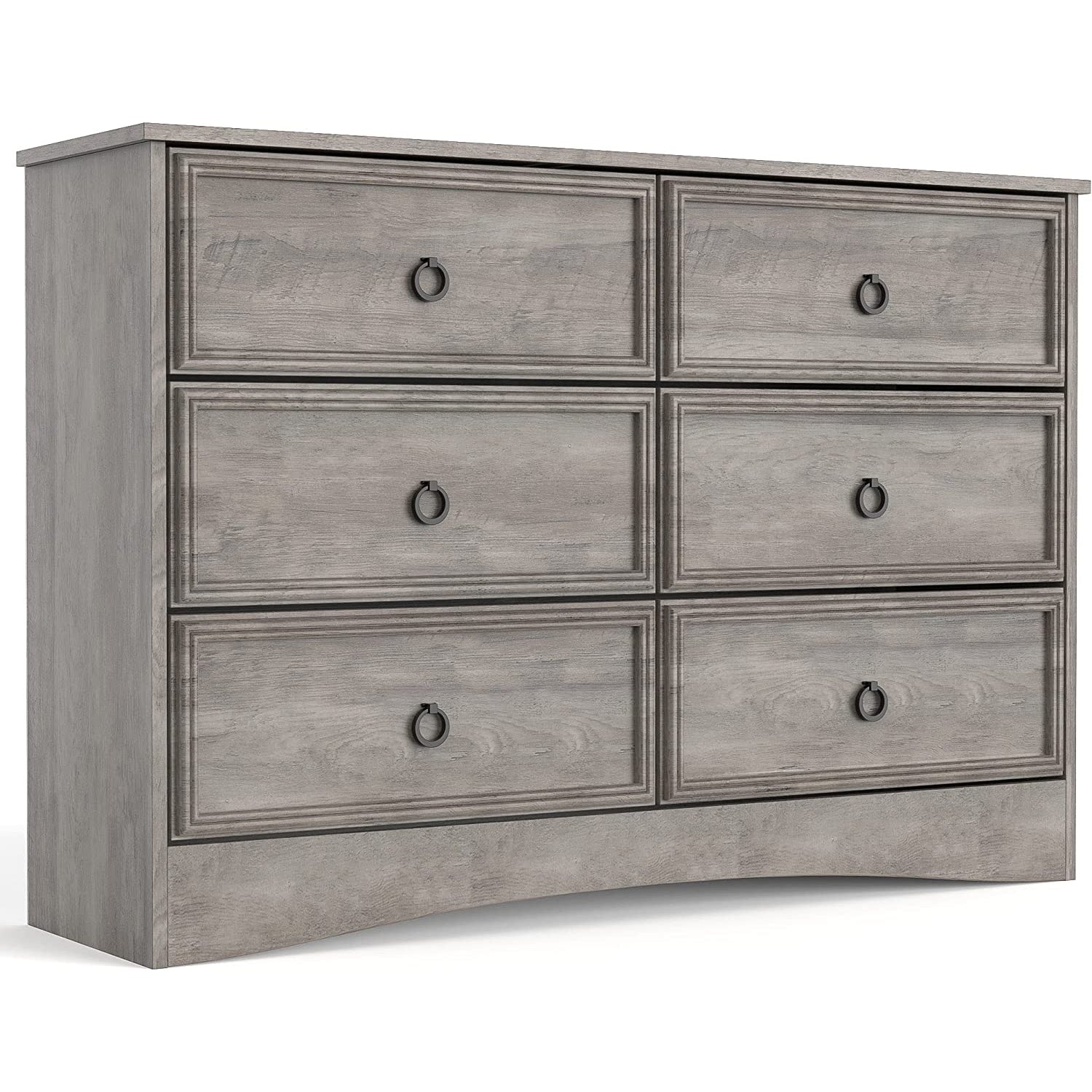LGHM Large 6 Drawer Dresser Grey
