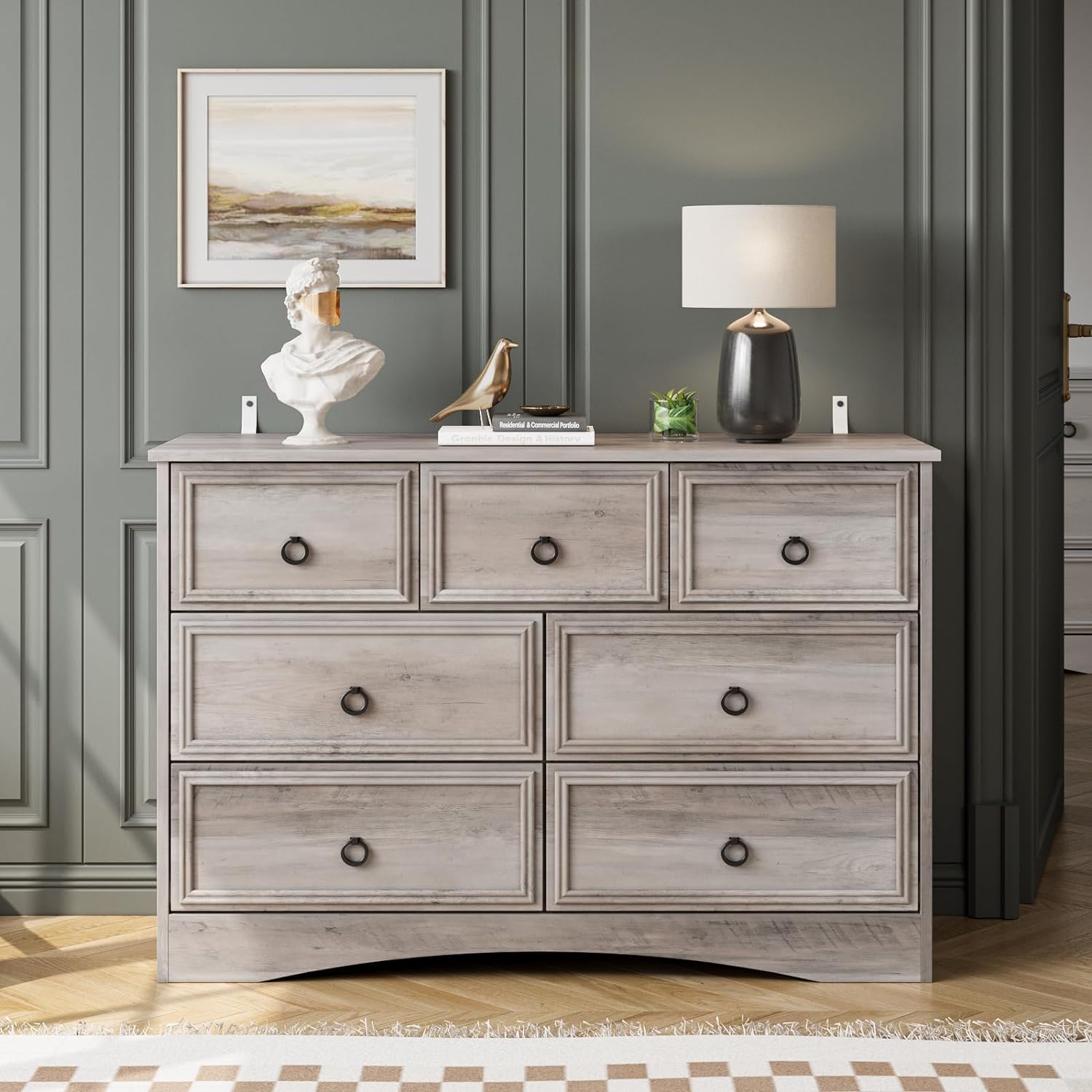 Modern 7 Drawer Dresser for Bedroom LGHM Modern 7 Drawer Dresser for Bedroom LGHM