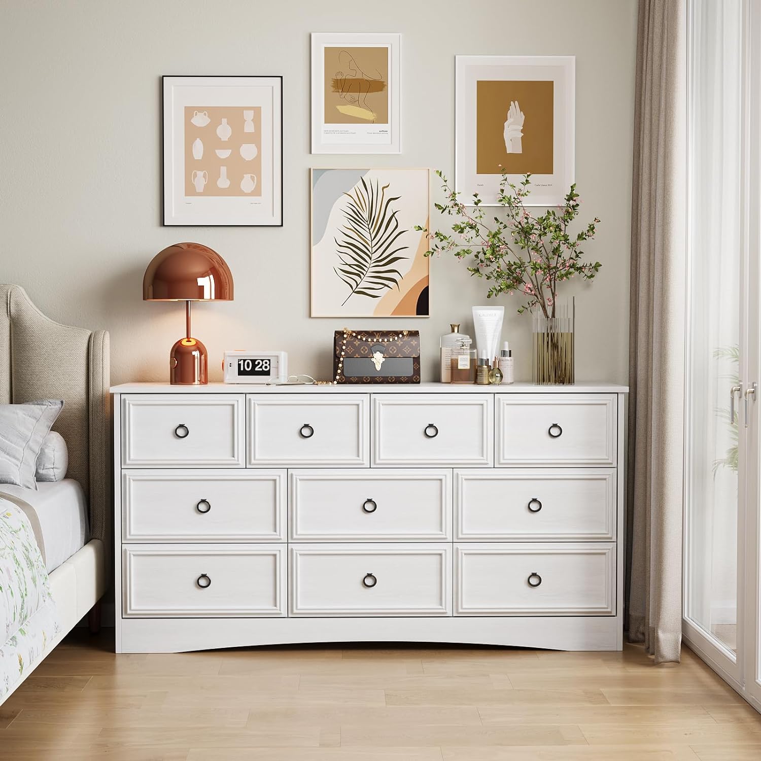 modern 10 drawer dresser Amazon.com: EnHomee 10 Drawer Dresser for Bedroom, Large Dressers & Chests for Bedroom,Modern White Wood Dresser for Clothes and Office Supplies, Multifunctional as TV Stand, Entryway Organizer Storage Cabinet : Home &