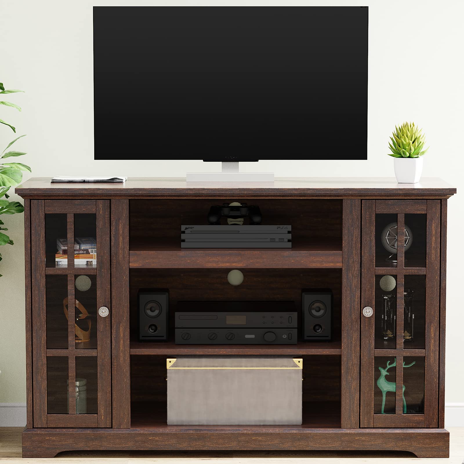 LGHM Farmhouse TV Stand Entertainment Center