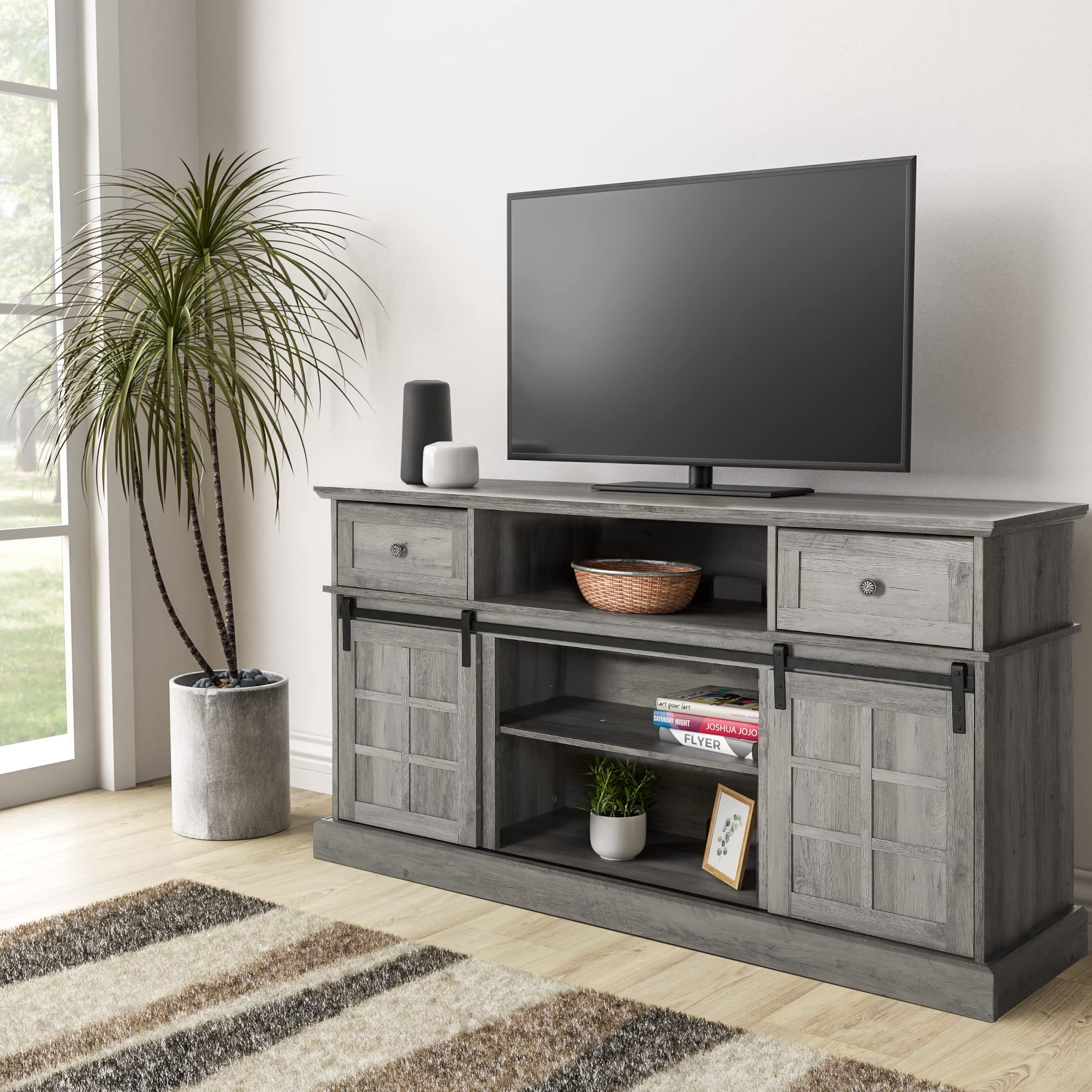LGHM Grey TV Stand for 65 inch TV